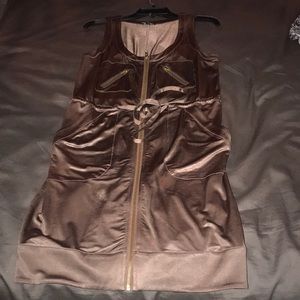 Date night zip up satin dress